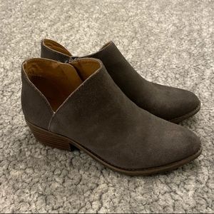 Lucky brand gray booties size 6.5
